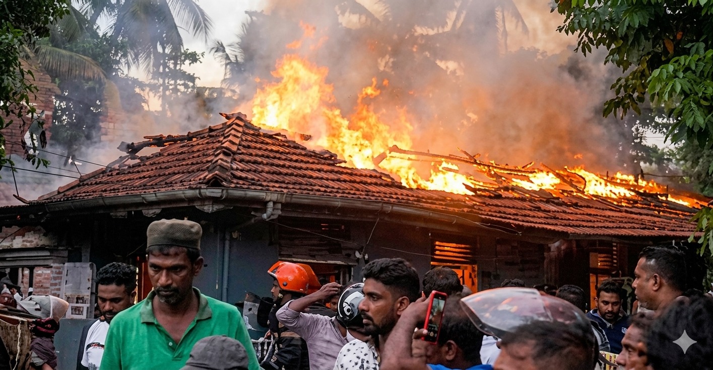 හොරණ වැඩිහිටි නිවාසයේ ගින්නක්